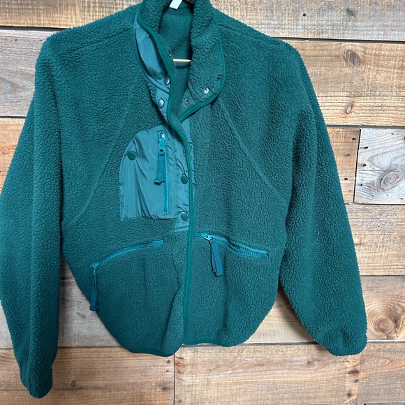 Free People Movement Hit The Slopes Fleece Jacket green size xs - Picture 2 of 4